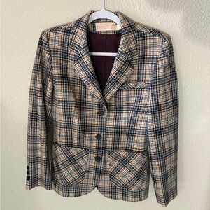 Beautiful Pendleton Vintage Plaid Blazer with Button Details Women’s Size Small